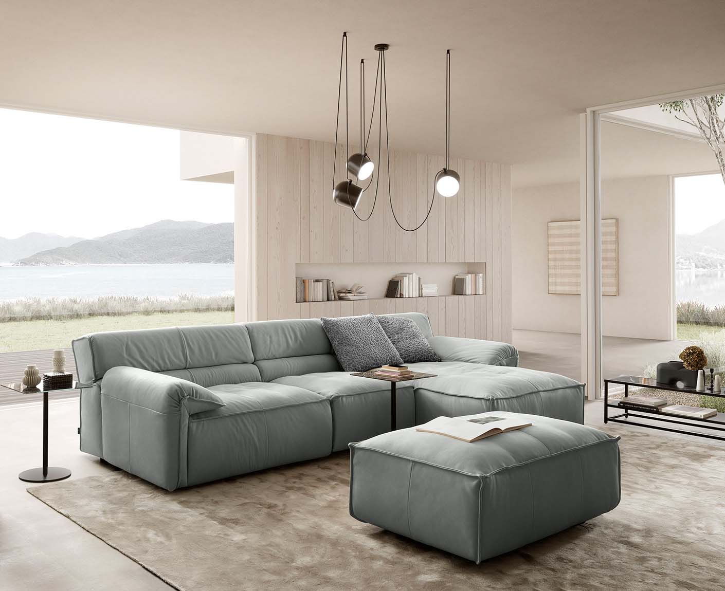 designwerk Vola Ecksofa | 315 x 186 cm | Echtleder