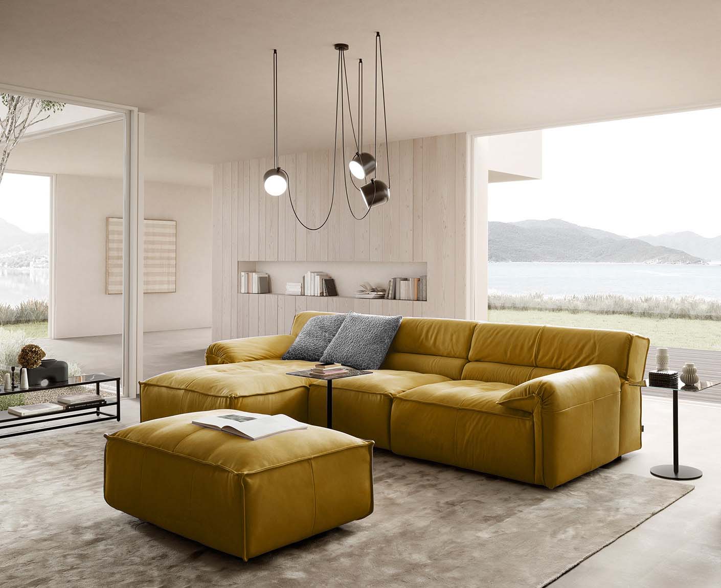 designwerk Vola Ecksofa | 315 x 186 cm | Echtleder