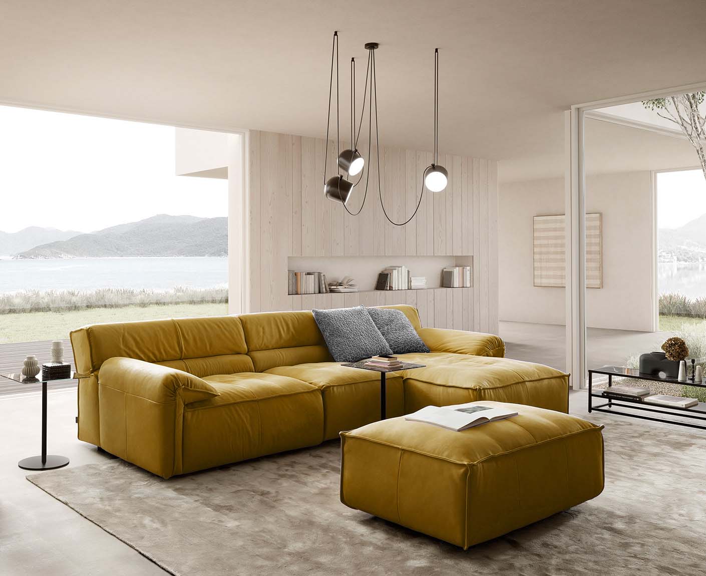 designwerk Vola Ecksofa | 315 x 186 cm | Echtleder