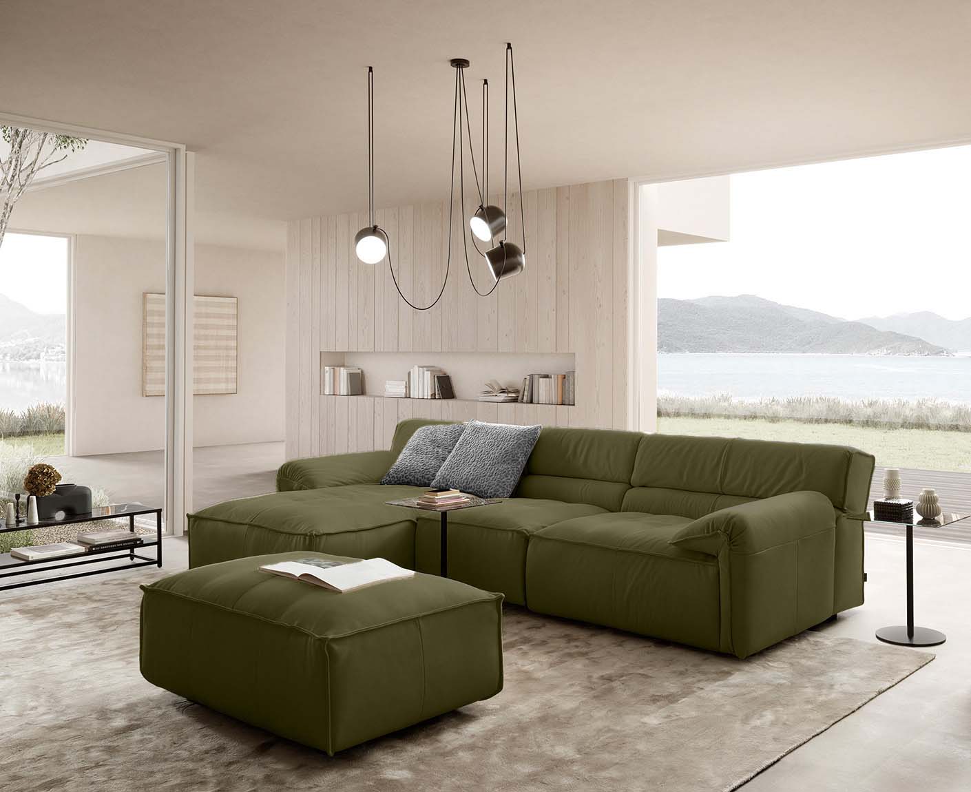 designwerk Vola Ecksofa | 315 x 186 cm | Echtleder