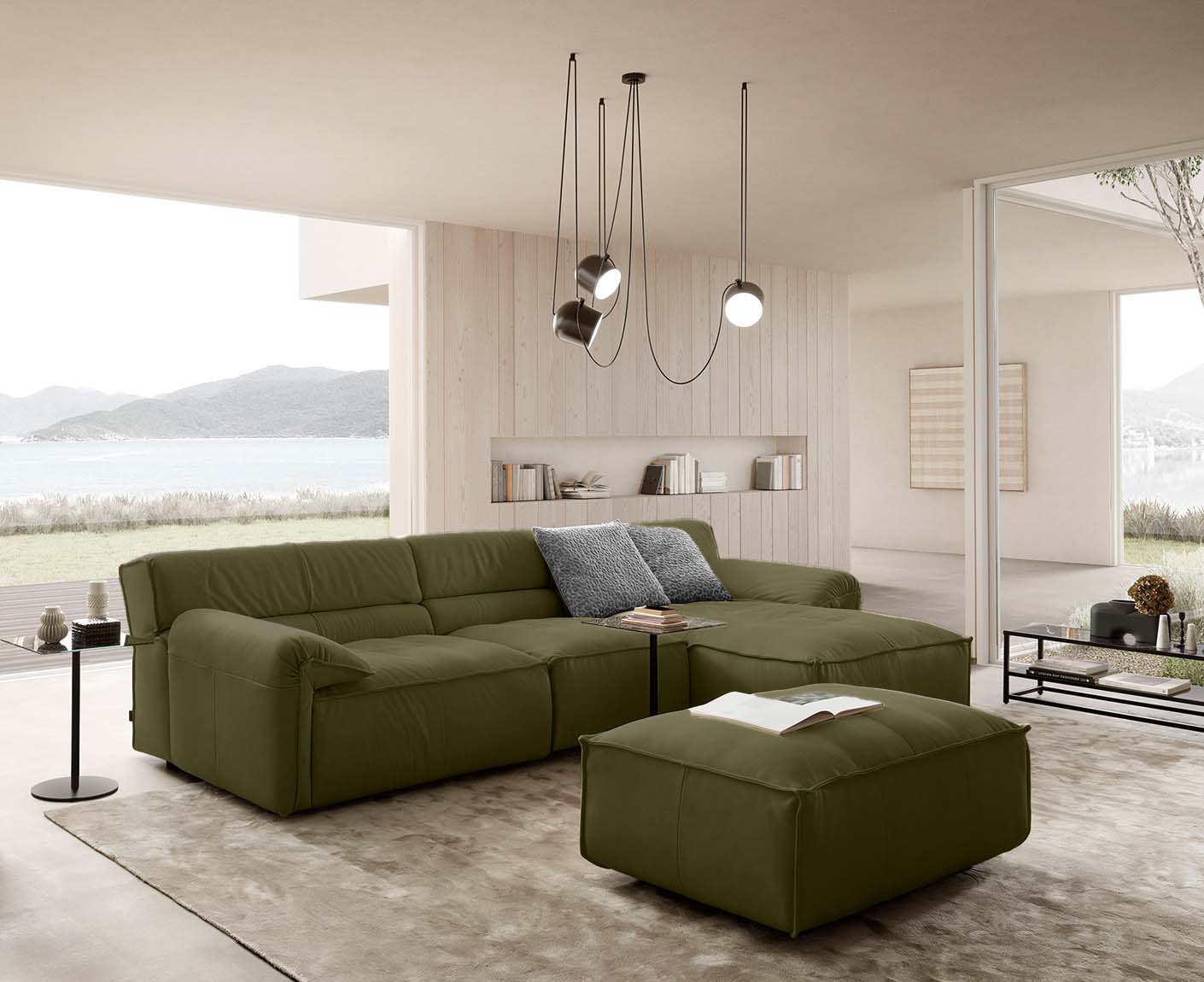 designwerk Vola Ecksofa | 315 x 186 cm | Echtleder