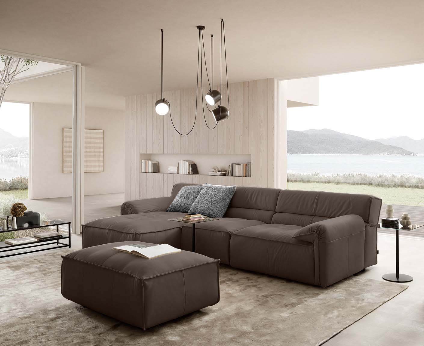 designwerk Vola Ecksofa | 315 x 186 cm | Echtleder