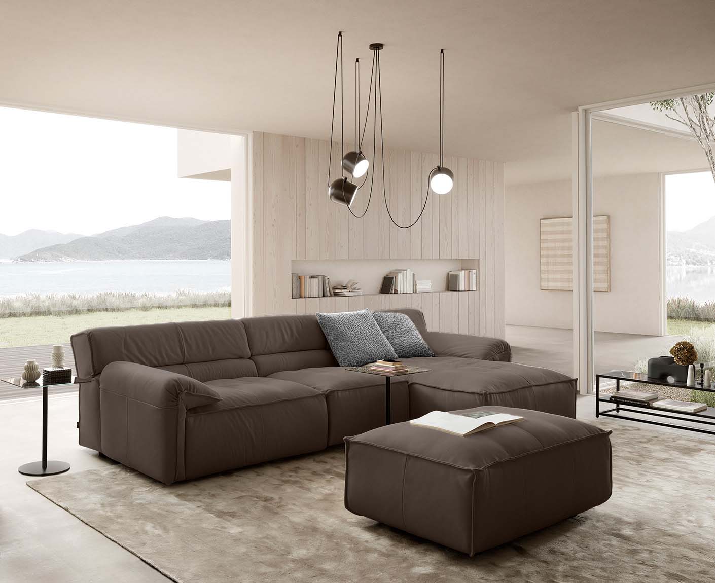 designwerk Vola Ecksofa | 315 x 186 cm | Echtleder