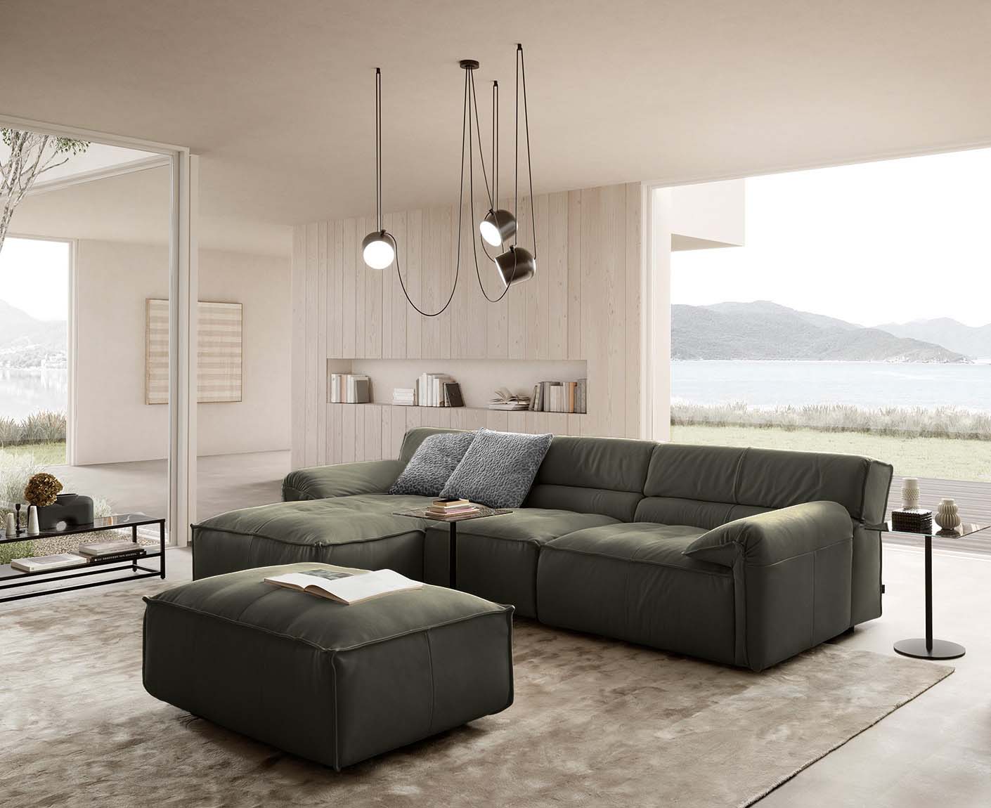 designwerk Vola Ecksofa | 315 x 186 cm | Echtleder