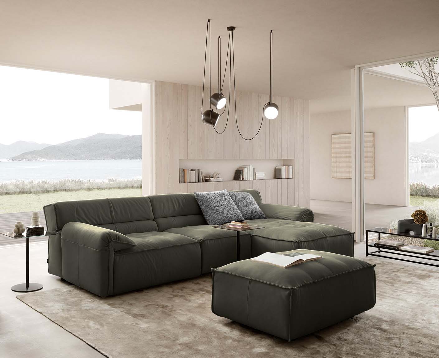 designwerk Vola Ecksofa | 315 x 186 cm | Echtleder