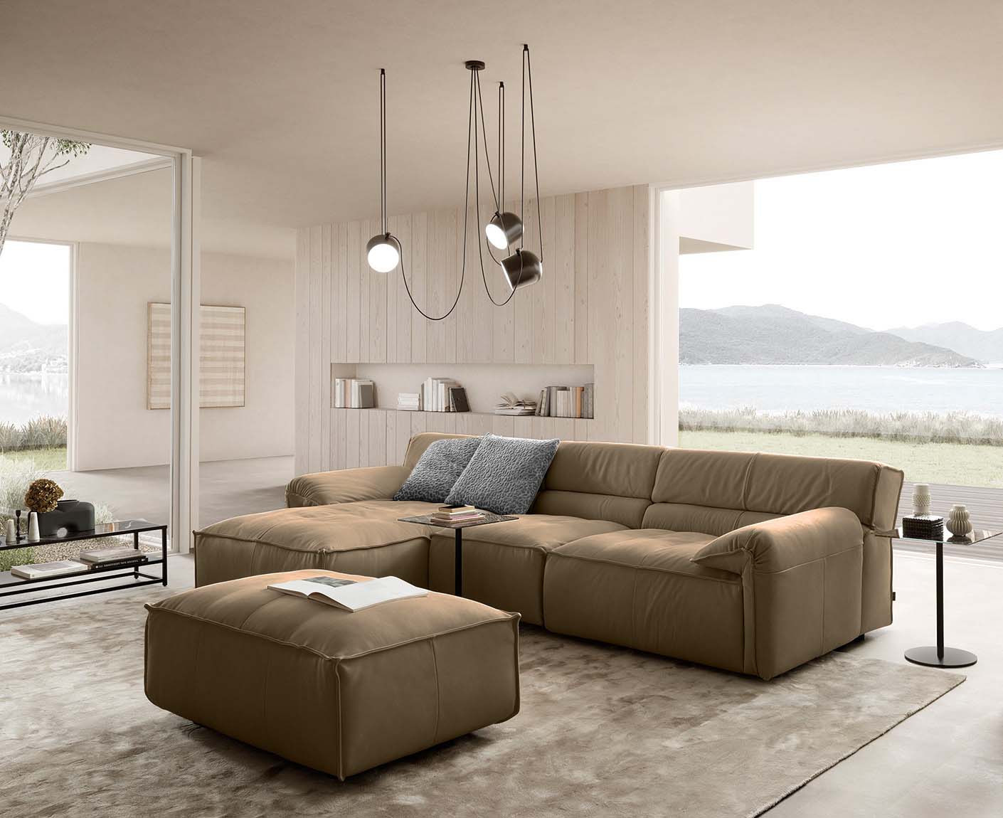 designwerk Vola Ecksofa | 315 x 186 cm | Echtleder