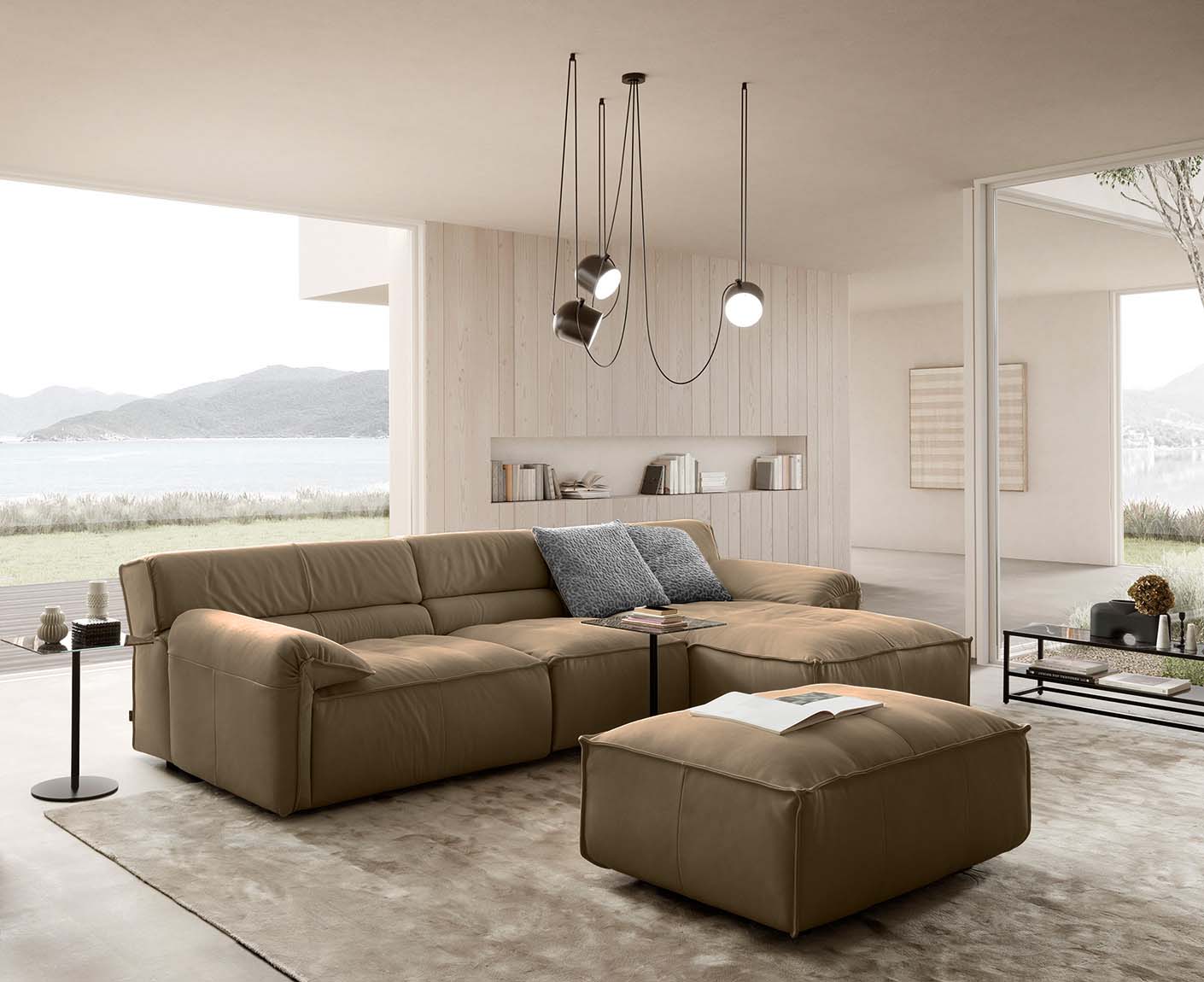 designwerk Vola Ecksofa | 315 x 186 cm | Echtleder