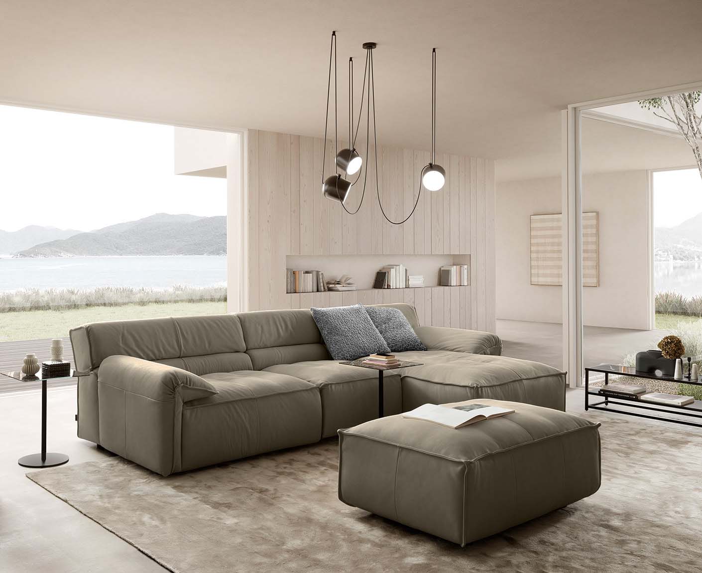 designwerk Vola Ecksofa | 315 x 186 cm | Echtleder