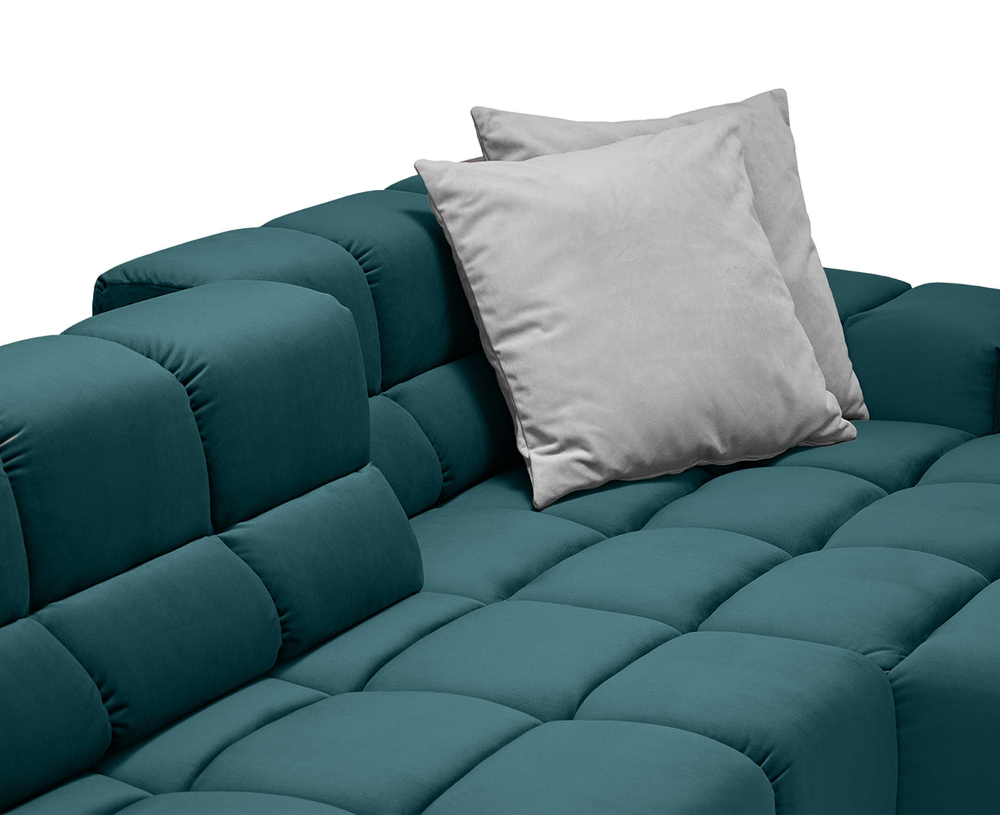 designwerk Oasis Wohnlandschaft | 362 x 360 cm | mit Rückenverstellung | Velourstoff