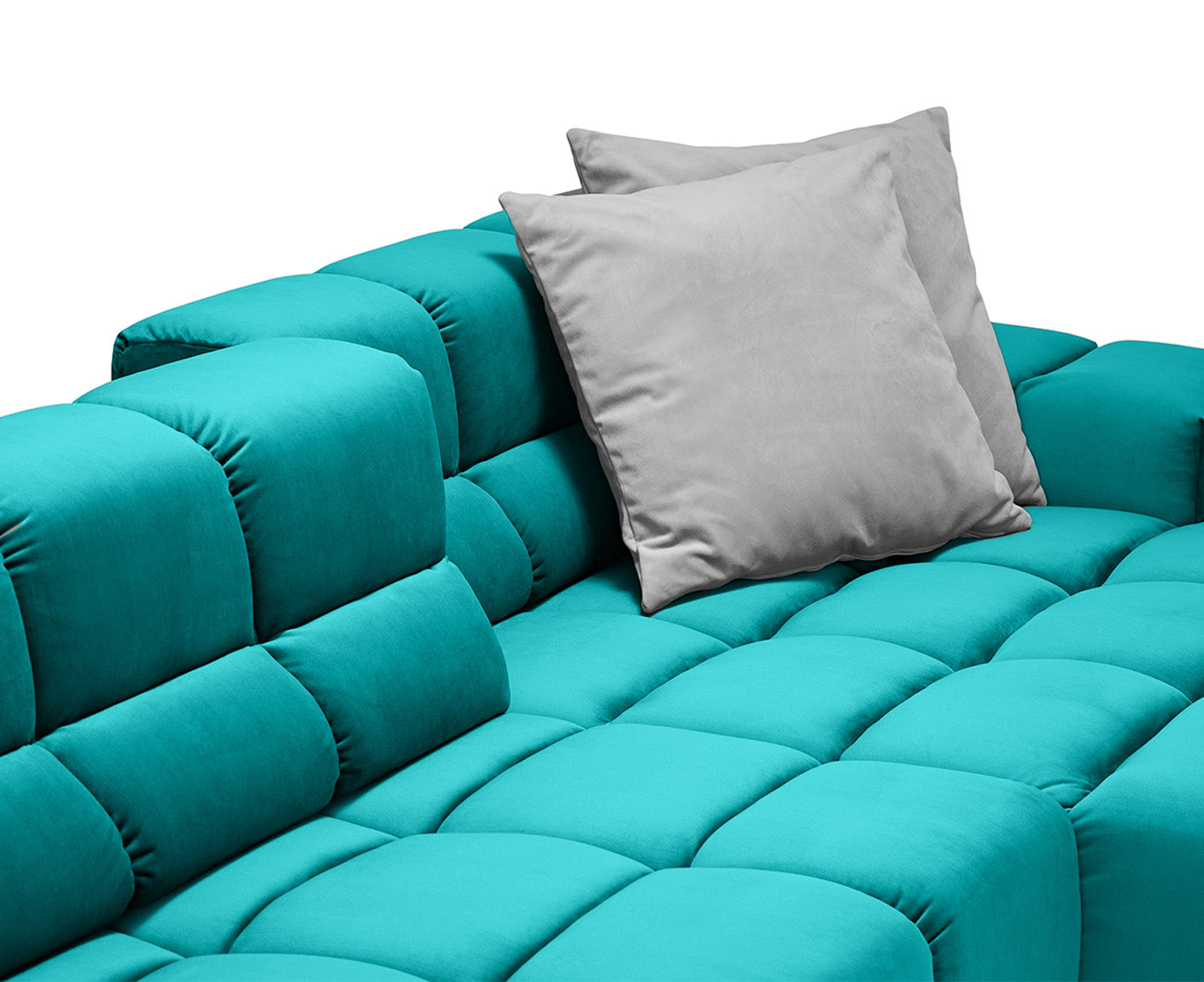designwerk Oasis Wohnlandschaft | 362 x 360 cm | mit Rückenverstellung | Velourstoff