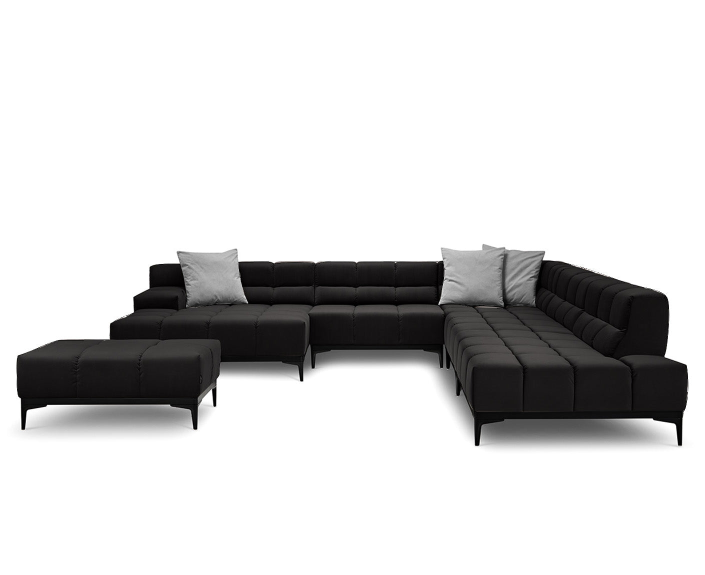 designwerk Oasis Wohnlandschaft | 362 x 360 cm | mit Rückenverstellung | Velourstoff