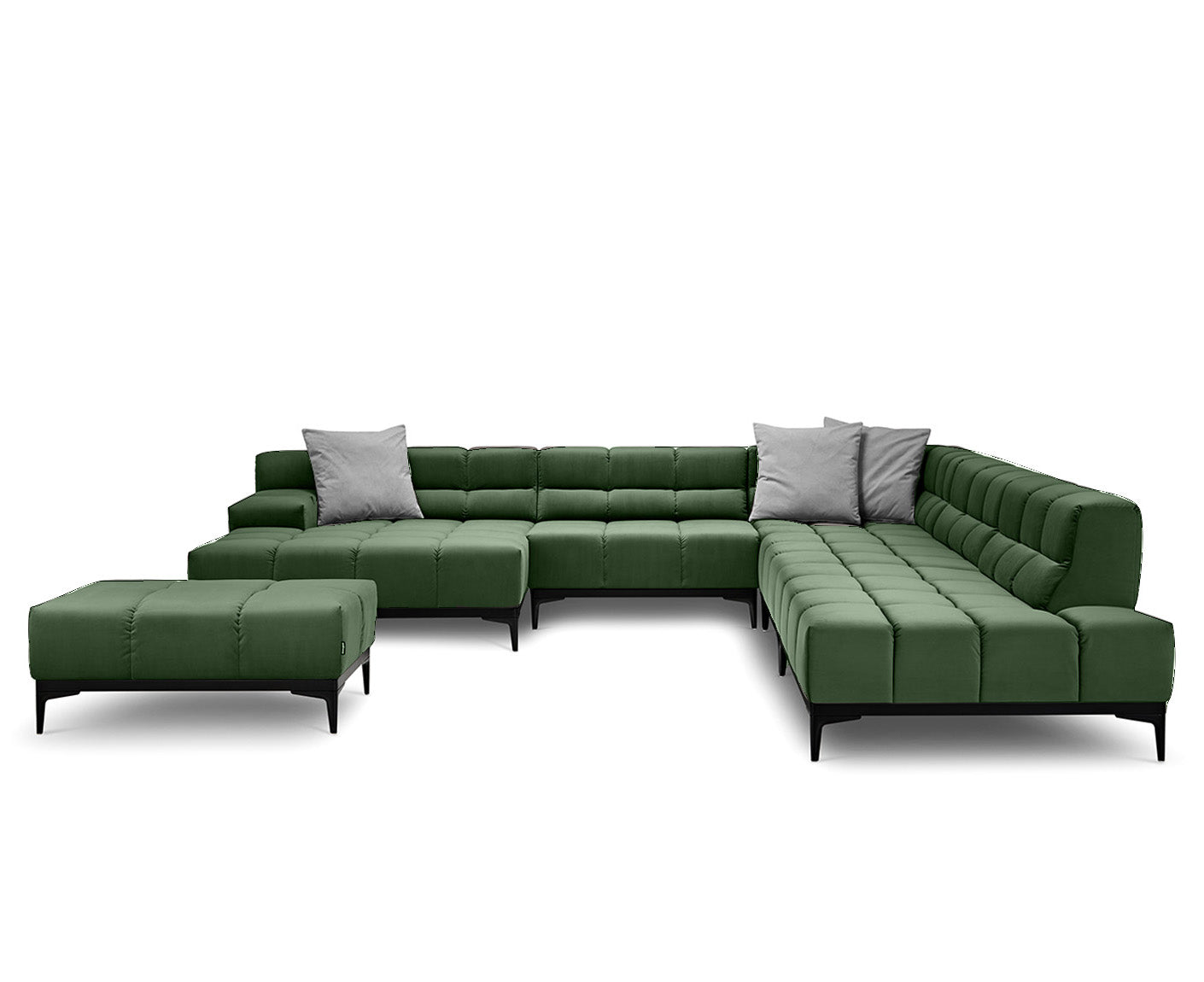 designwerk Oasis Wohnlandschaft | 362 x 360 cm | mit Rückenverstellung | Velourstoff