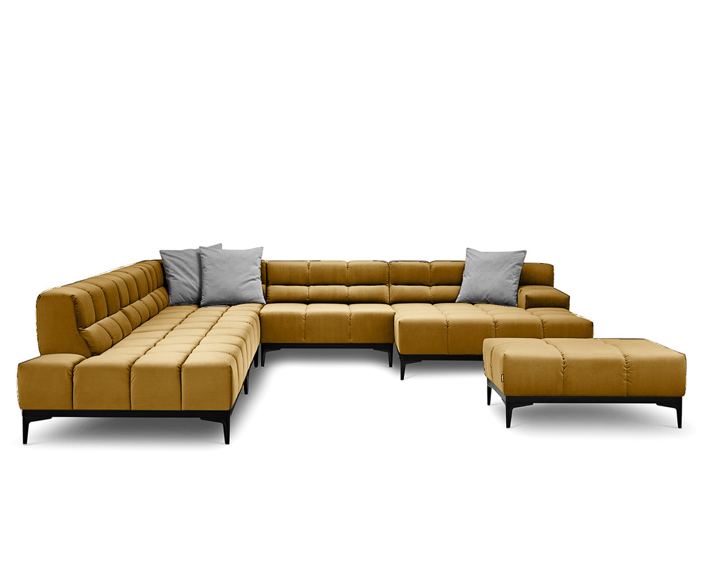 designwerk Oasis Wohnlandschaft | 362 x 360 cm | mit Rückenverstellung | Velourstoff