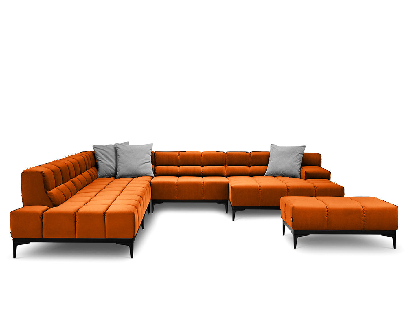designwerk Oasis Wohnlandschaft | 362 x 360 cm | mit Rückenverstellung | Velourstoff