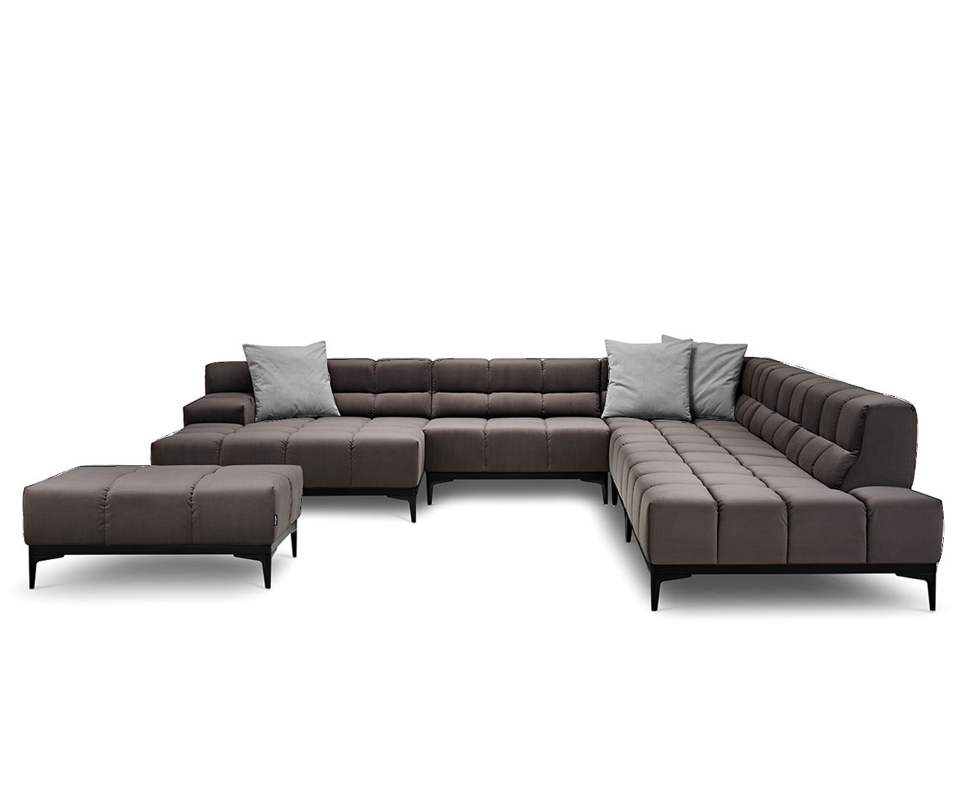 designwerk Oasis Wohnlandschaft | 362 x 360 cm | mit Rückenverstellung | Velourstoff