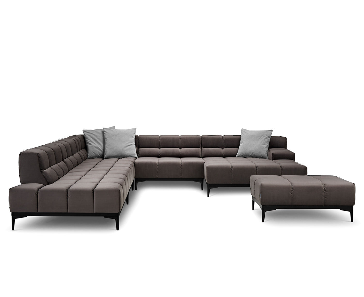 designwerk Oasis Wohnlandschaft | 362 x 360 cm | mit Rückenverstellung | Velourstoff