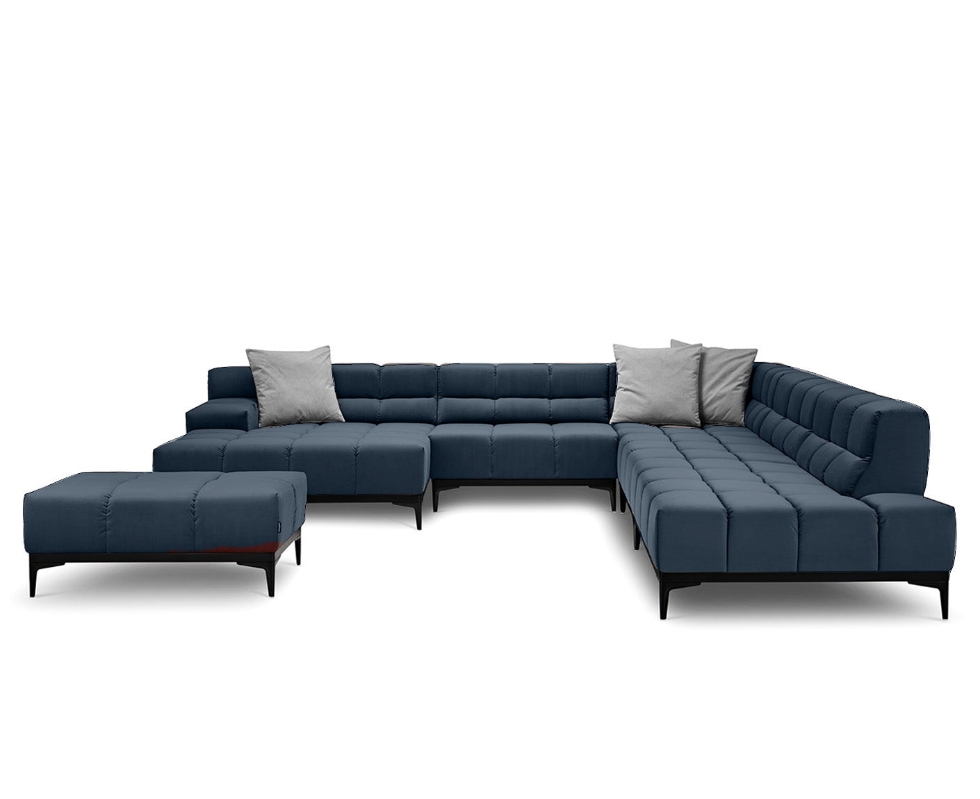 designwerk Oasis Wohnlandschaft | 362 x 360 cm | mit Rückenverstellung | Velourstoff