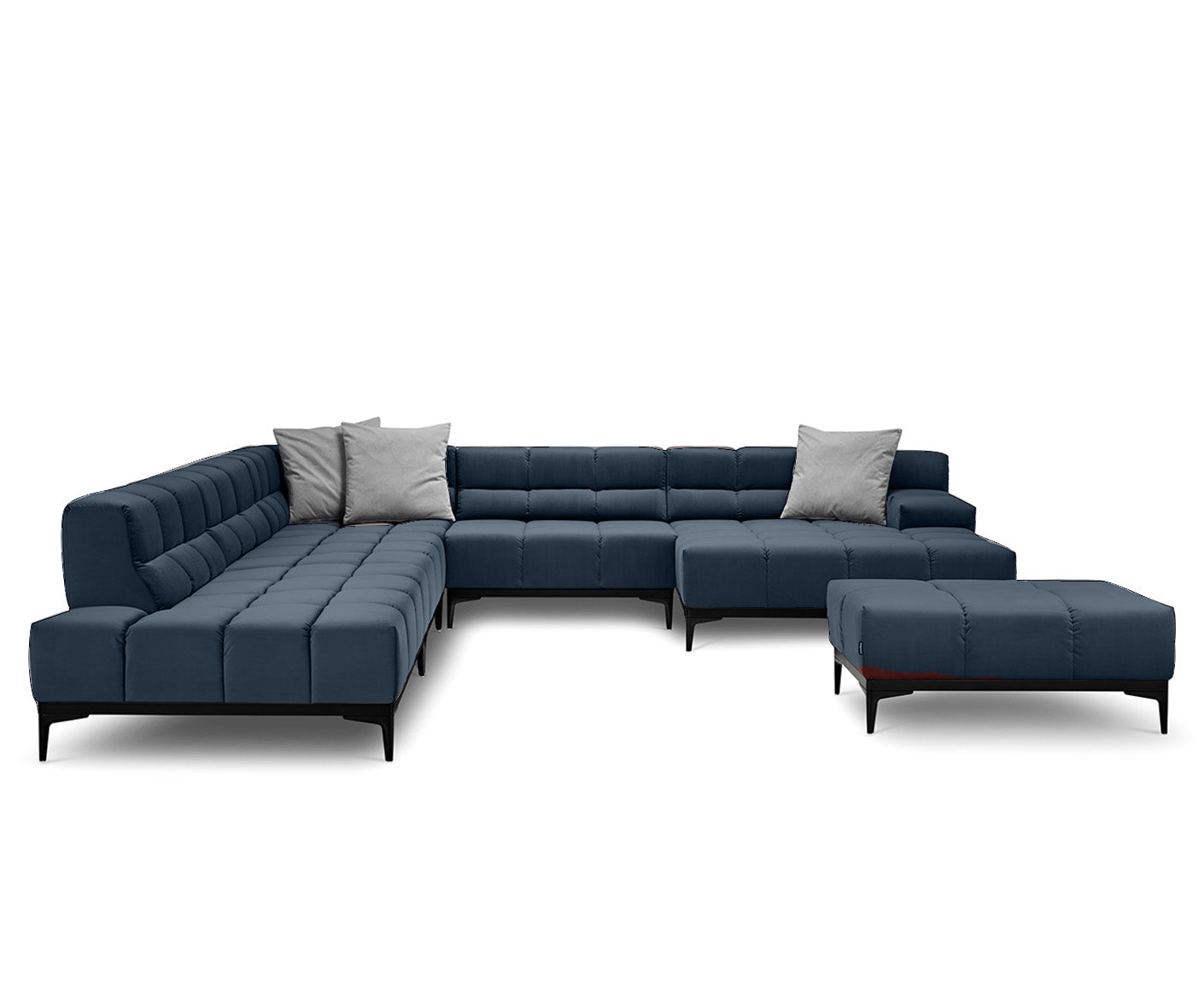designwerk Oasis Wohnlandschaft | 362 x 360 cm | mit Rückenverstellung | Velourstoff
