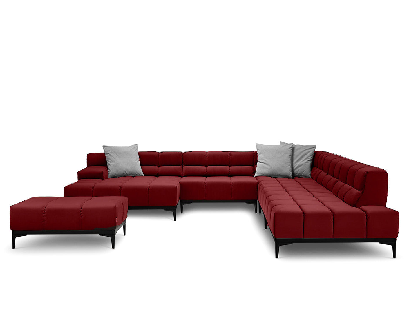 designwerk Oasis Wohnlandschaft | 362 x 360 cm | mit Rückenverstellung | Velourstoff