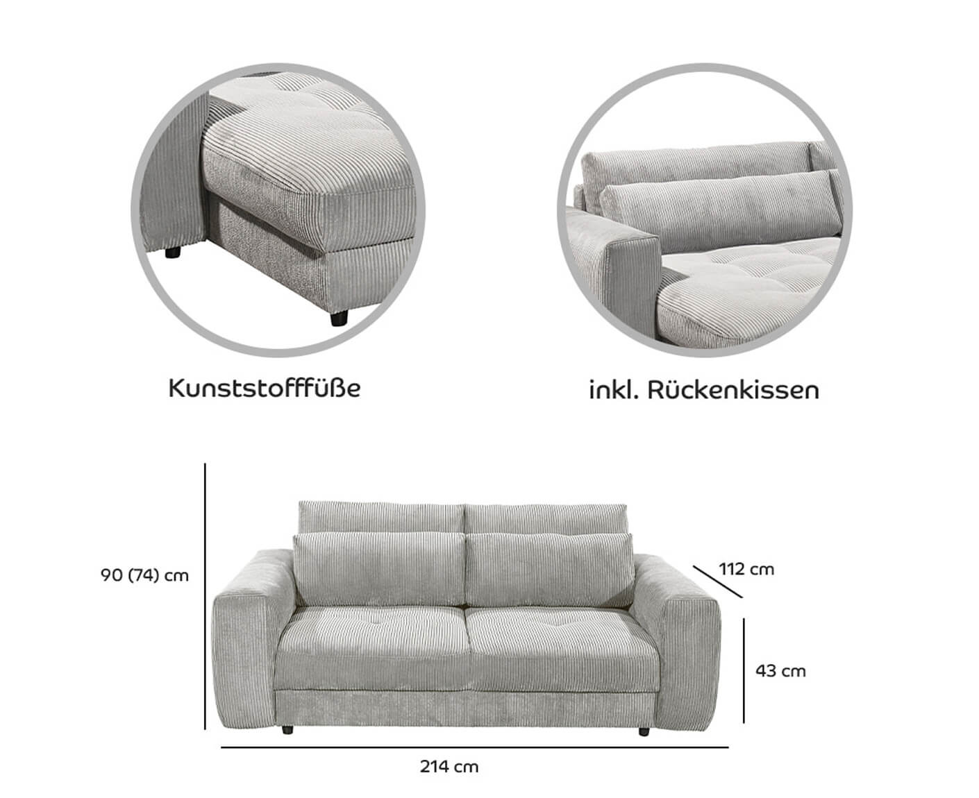 Barura 2-Sitzer 214 x 112 cm
