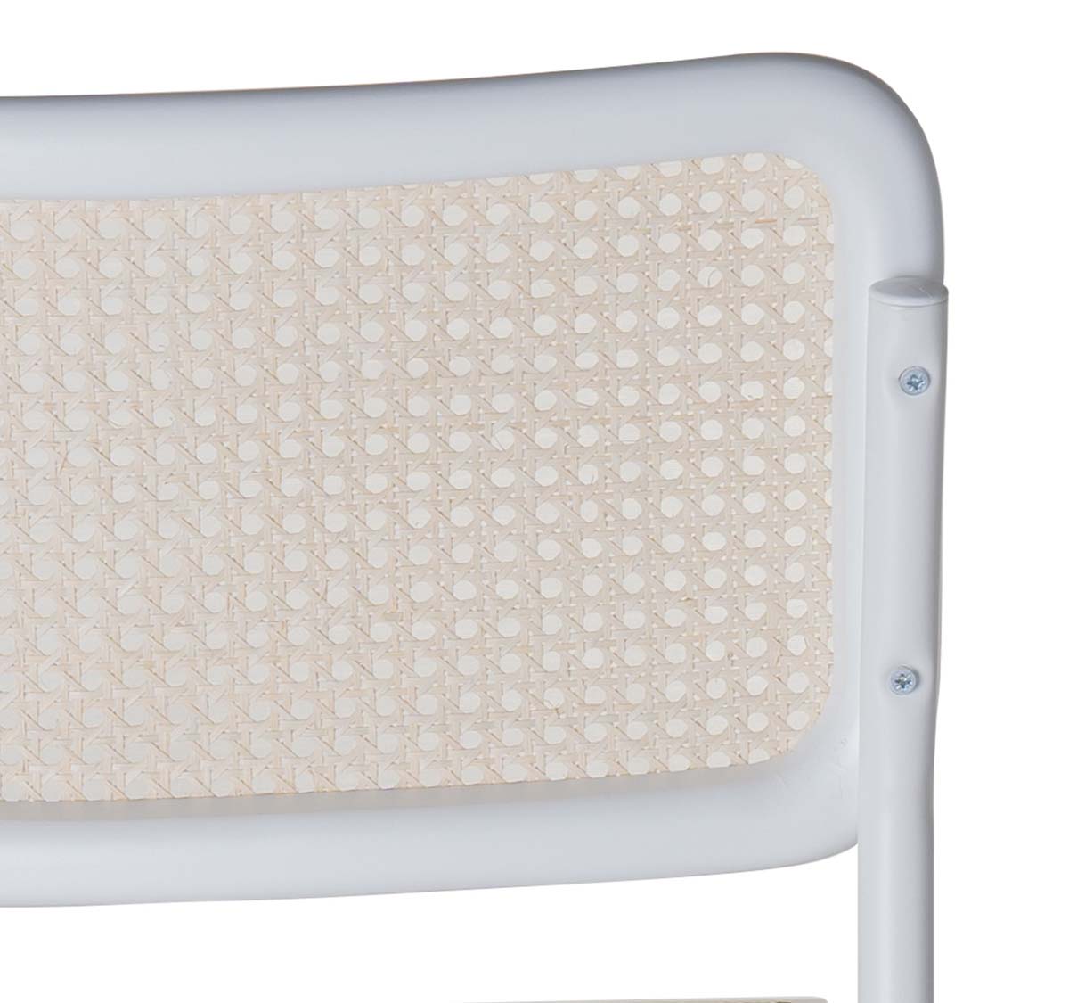 Holm Freischwinger 4er Set Weiß lackiert - Naturgeflecht