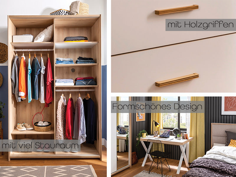 Modera Jugendzimmer Komplettset 6 Weiß / Braun