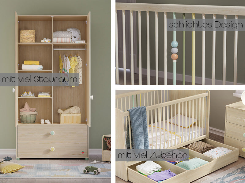 Montessori Babybett 70x140 cm Braun