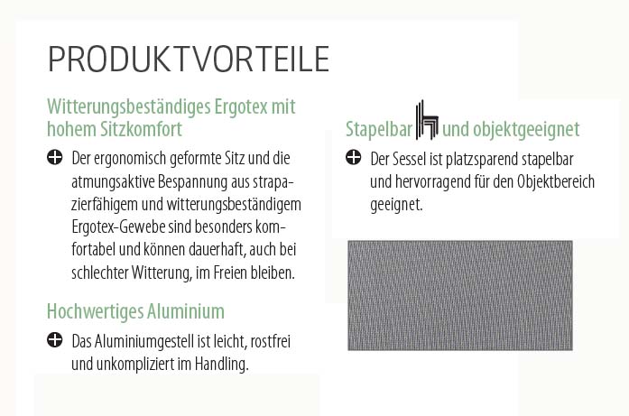 *AUSSTELLUNG* Gartenstuhl stapelbar Rhodos Anthrazit/Anthrazit