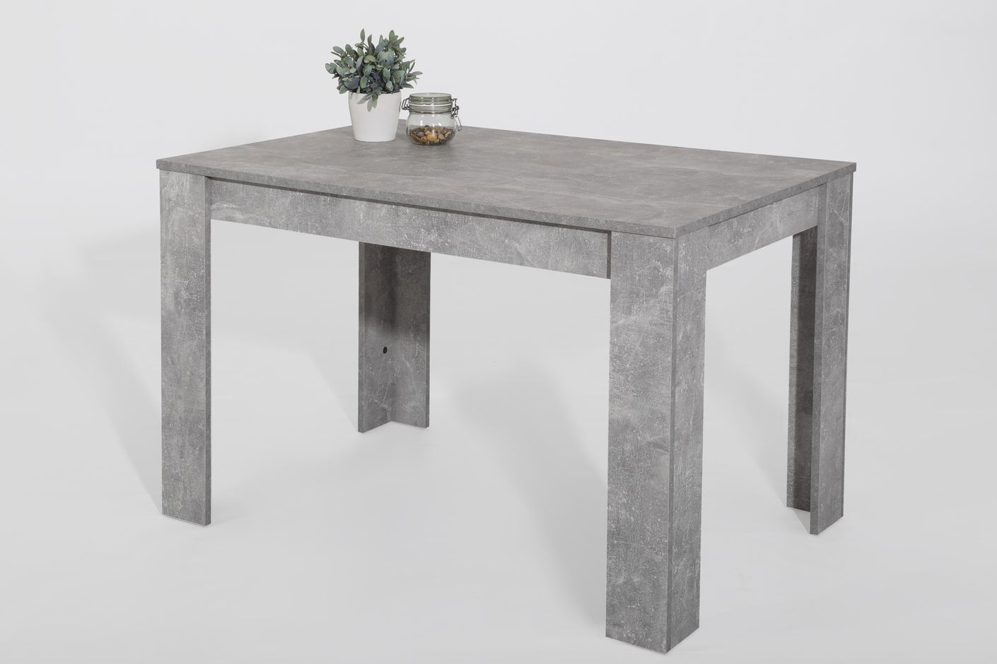 21638 Esstisch 120x80cm Beton Optik