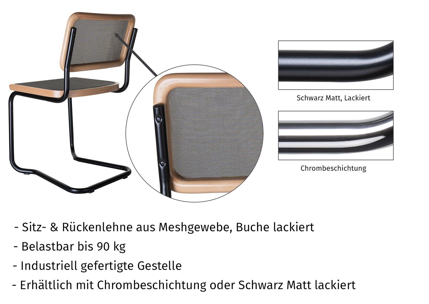 JOKKMOKK Schwingstuhl Schwarz / Buche Natur
