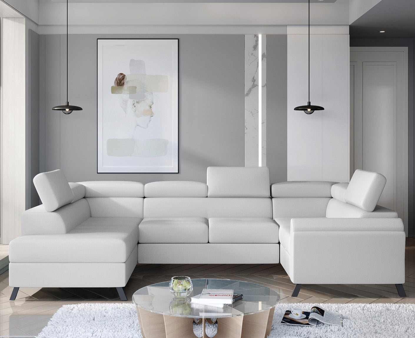Escada Wohnlandschaft 330 x 190 cm, Kunstleder