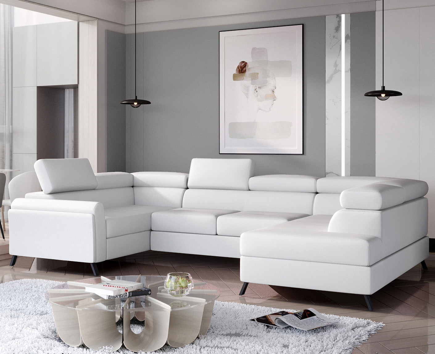 Escada Wohnlandschaft 330 x 190 cm, Kunstleder