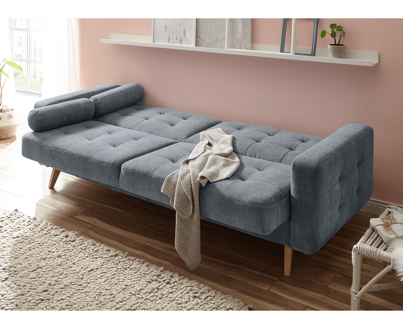 Fjord Schlafsofa 222x90 cm, mit Bettkasten
