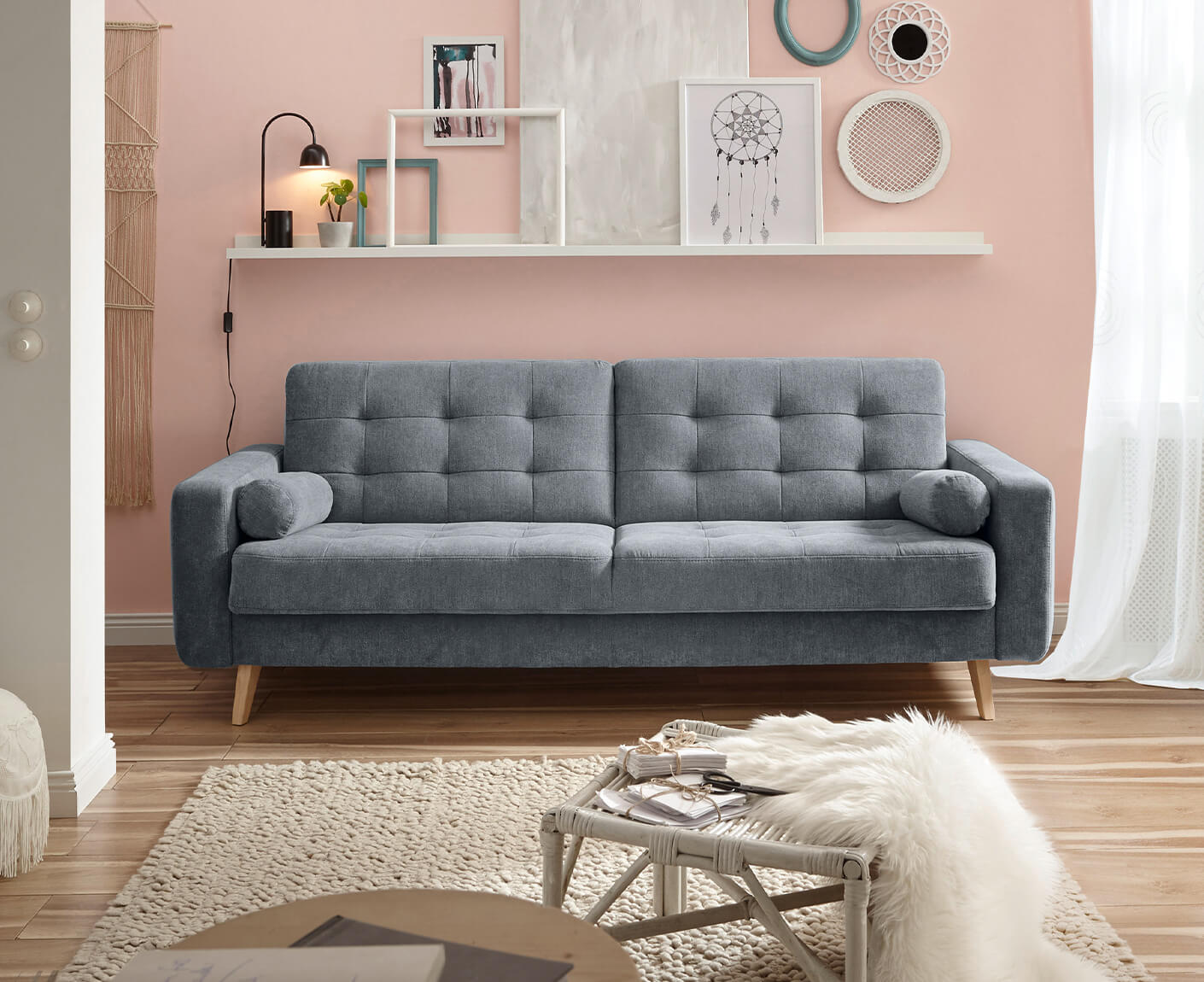 Fjord Schlafsofa 222x90 cm, mit Bettkasten