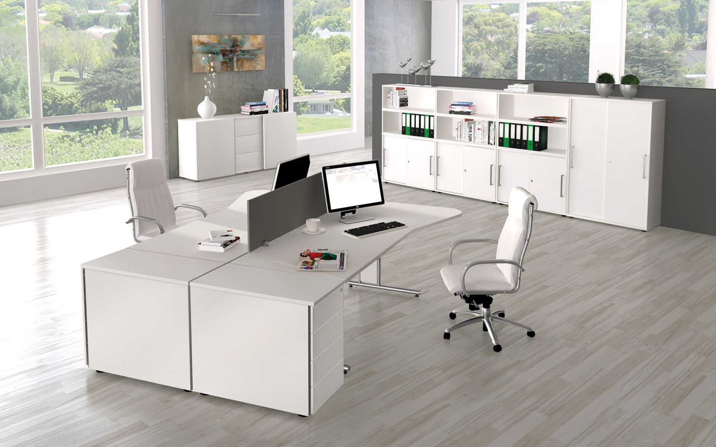 FORM 4 TYP21 Komplettbüro Weiß