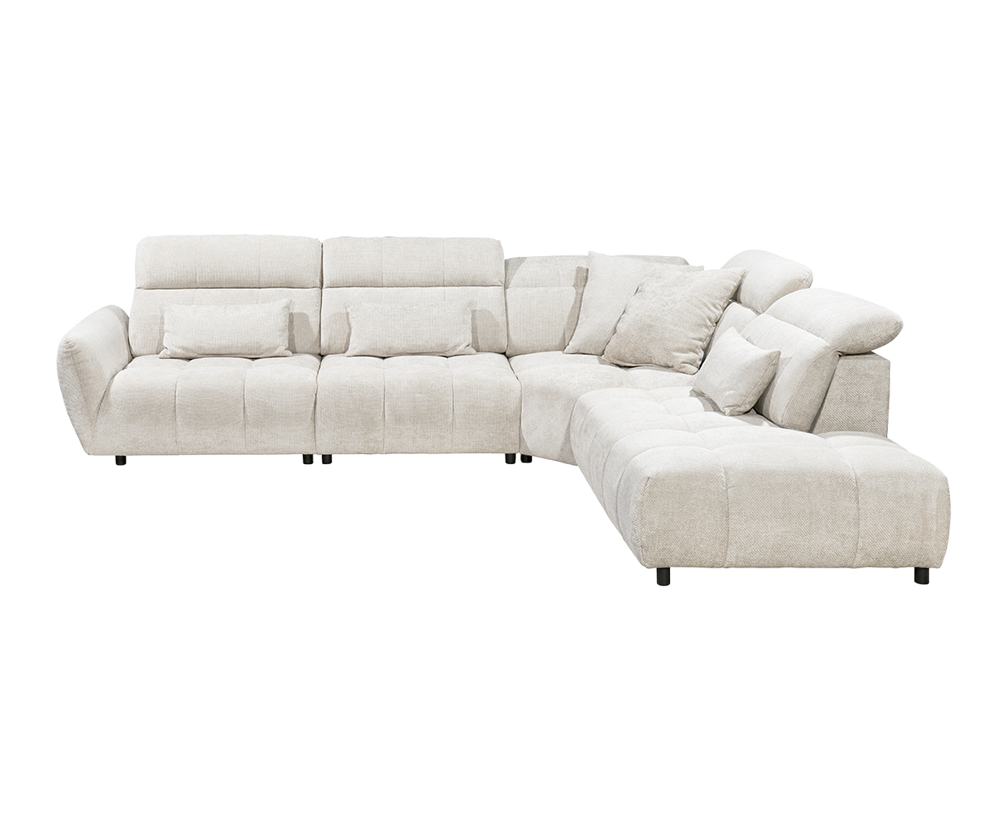 Franklin Ecksofa 339 x 285 cm, mit verstellbaren Kopfstützen