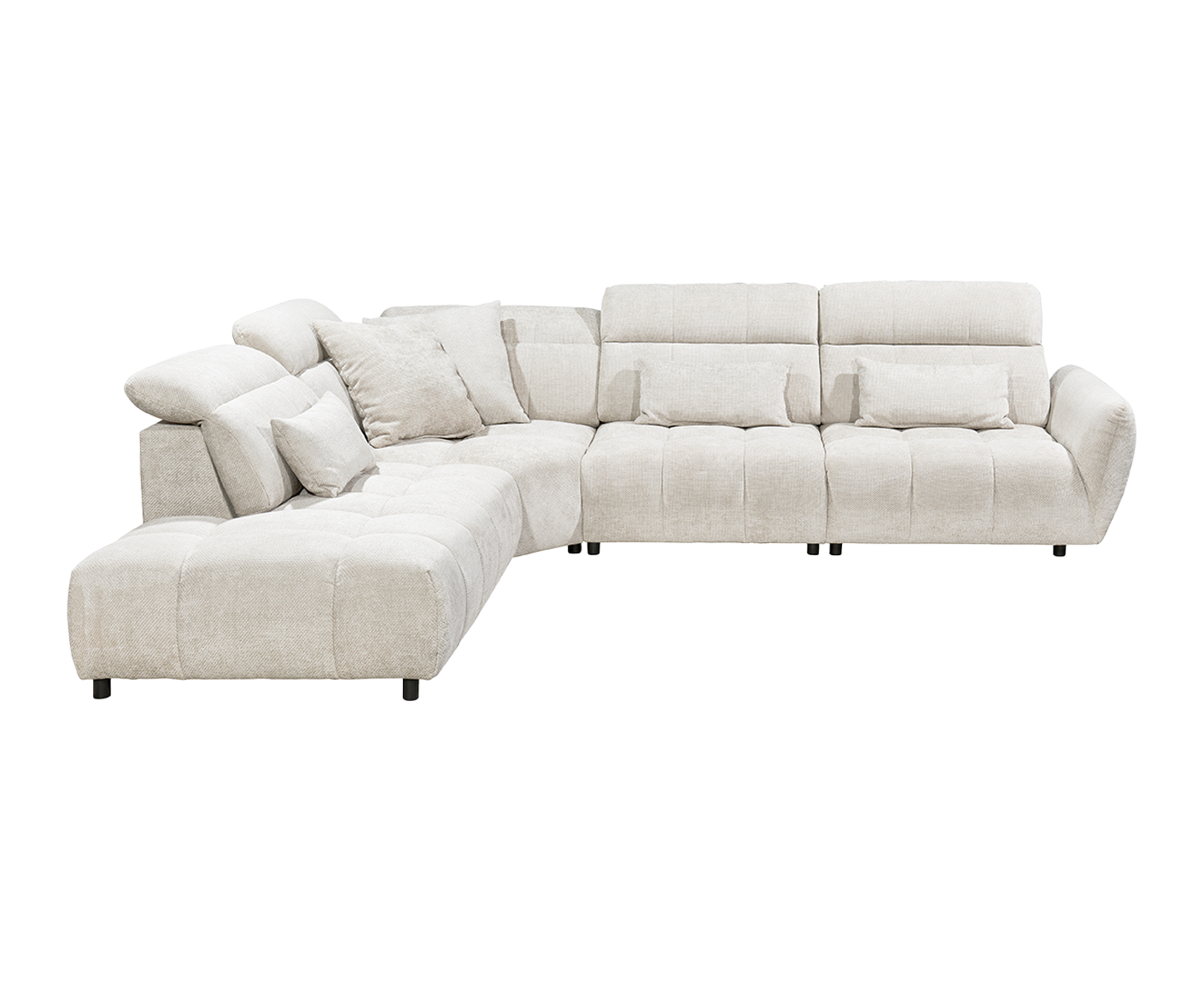 Franklin Ecksofa 339 x 285 cm, mit verstellbaren Kopfstützen