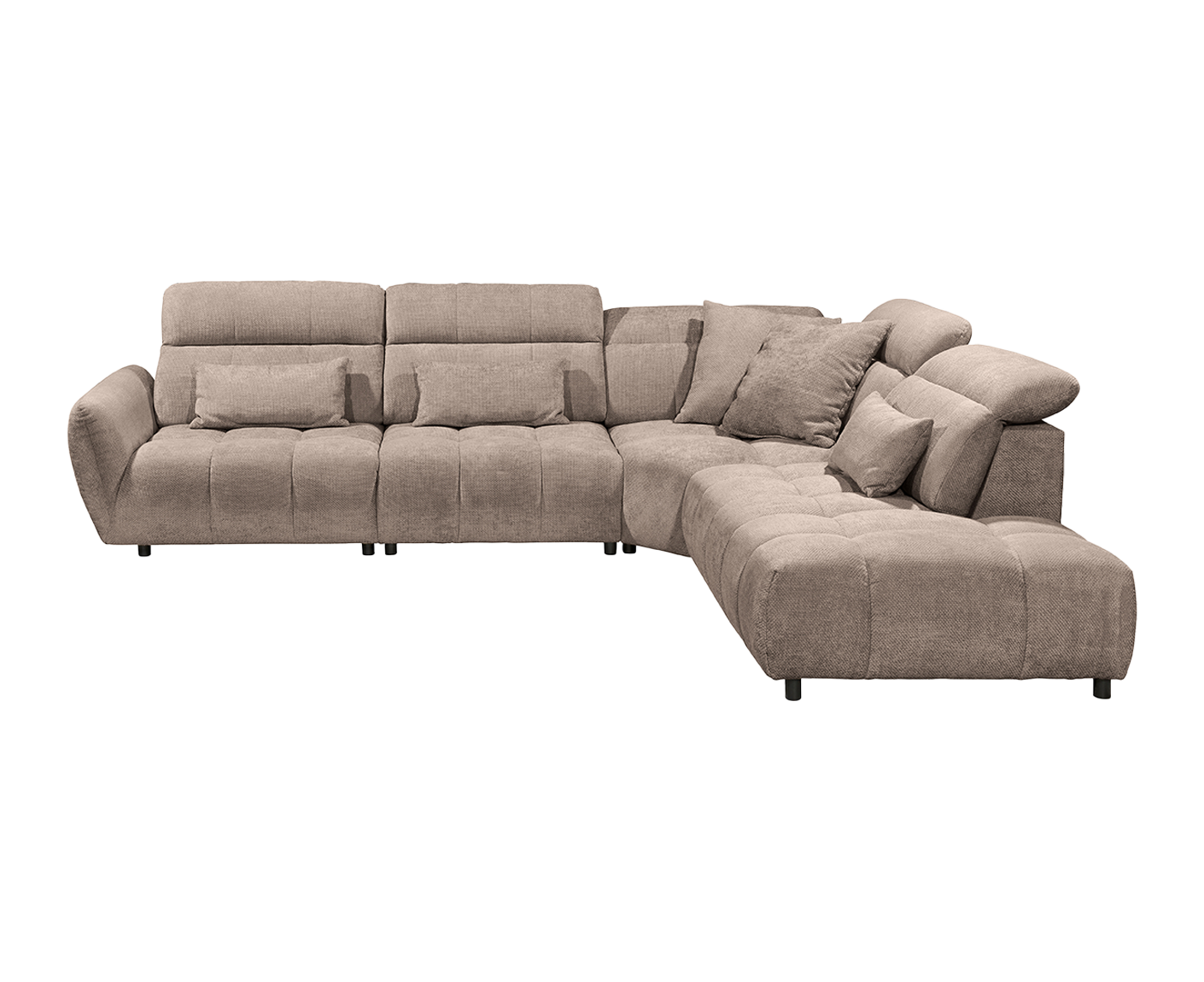 Franklin Ecksofa 339 x 285 cm, mit verstellbaren Kopfstützen