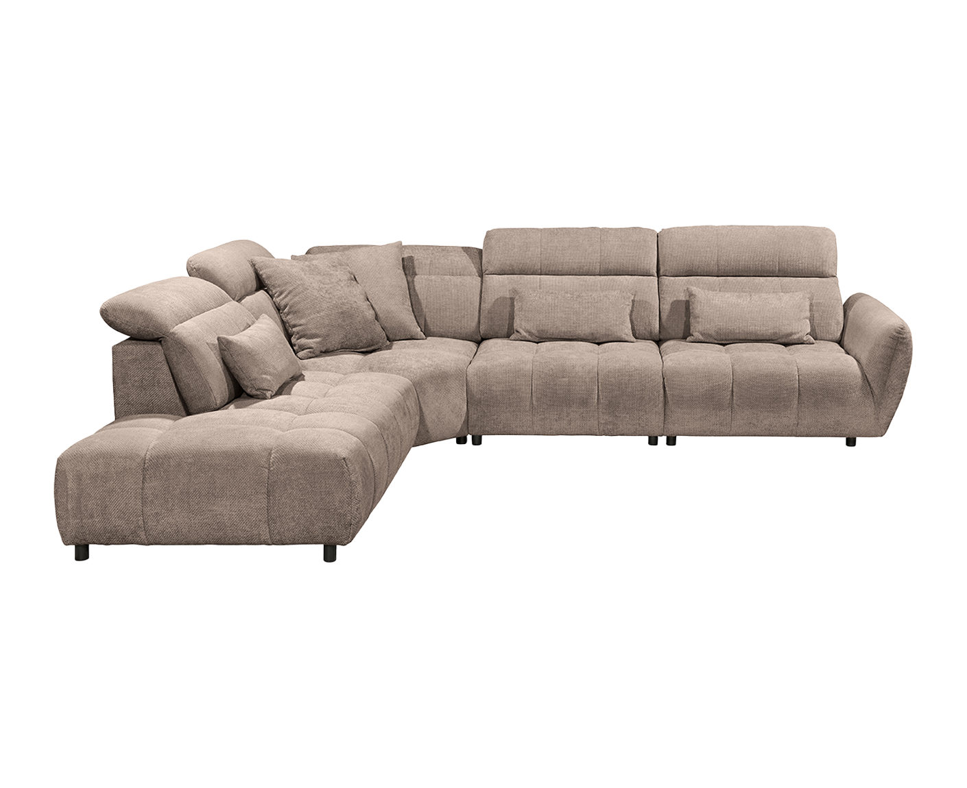 Franklin Ecksofa 339 x 285 cm, mit verstellbaren Kopfstützen