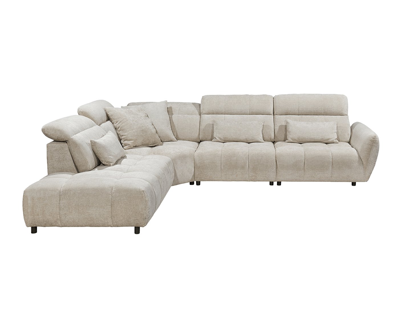 Franklin Ecksofa 339 x 285 cm, mit verstellbaren Kopfstützen