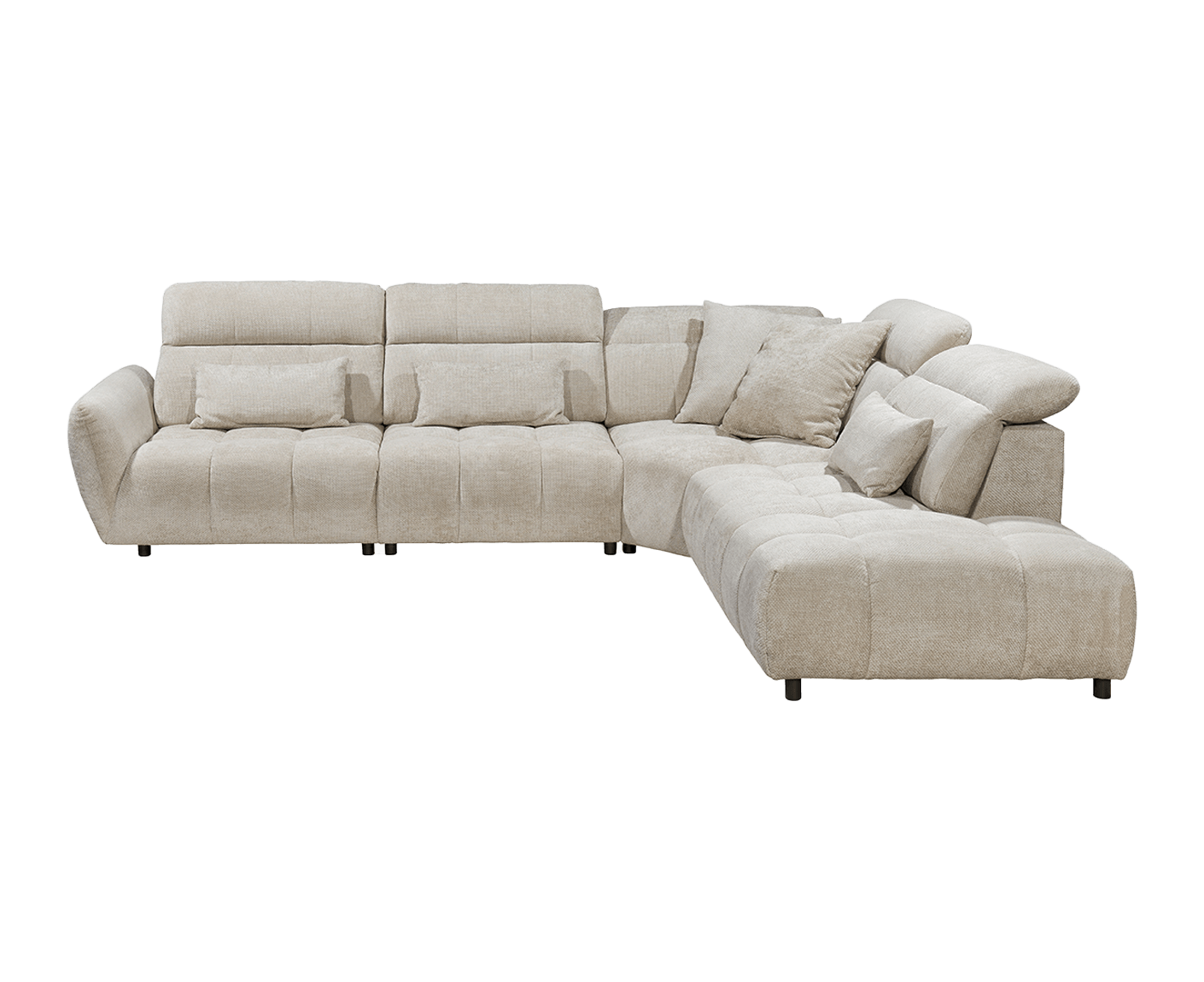 Franklin Ecksofa 339 x 285 cm, mit verstellbaren Kopfstützen