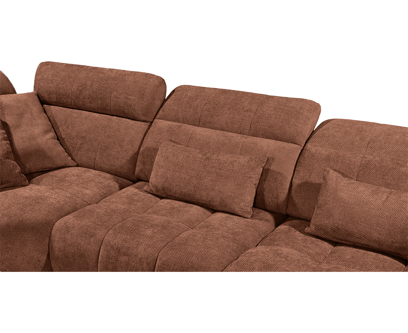Franklin Ecksofa 339 x 285 cm, mit verstellbaren Kopfstützen