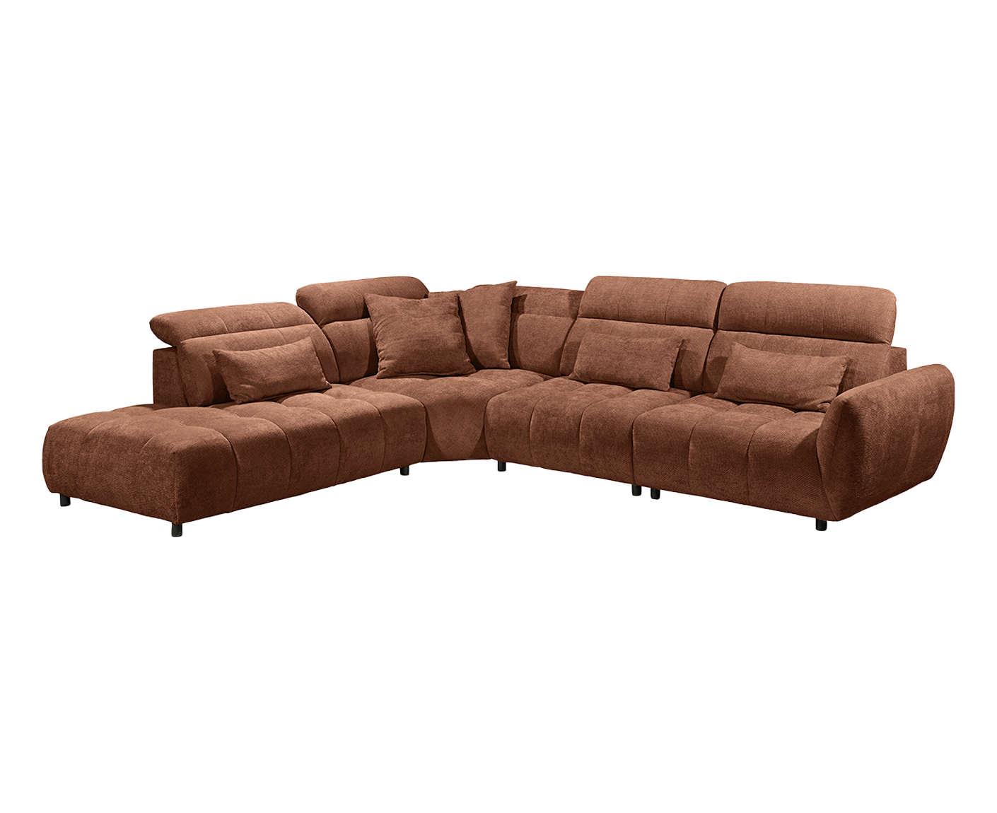 Franklin Ecksofa 339 x 285 cm, mit verstellbaren Kopfstützen