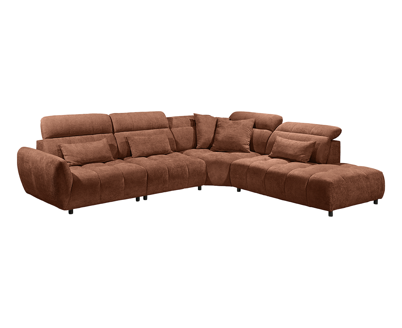 Franklin Ecksofa 339 x 285 cm, mit verstellbaren Kopfstützen