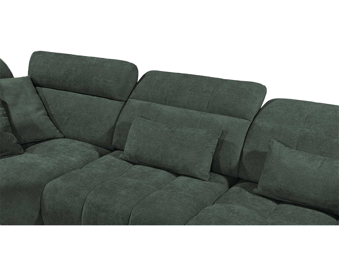 Franklin Ecksofa 339 x 285 cm, mit verstellbaren Kopfstützen