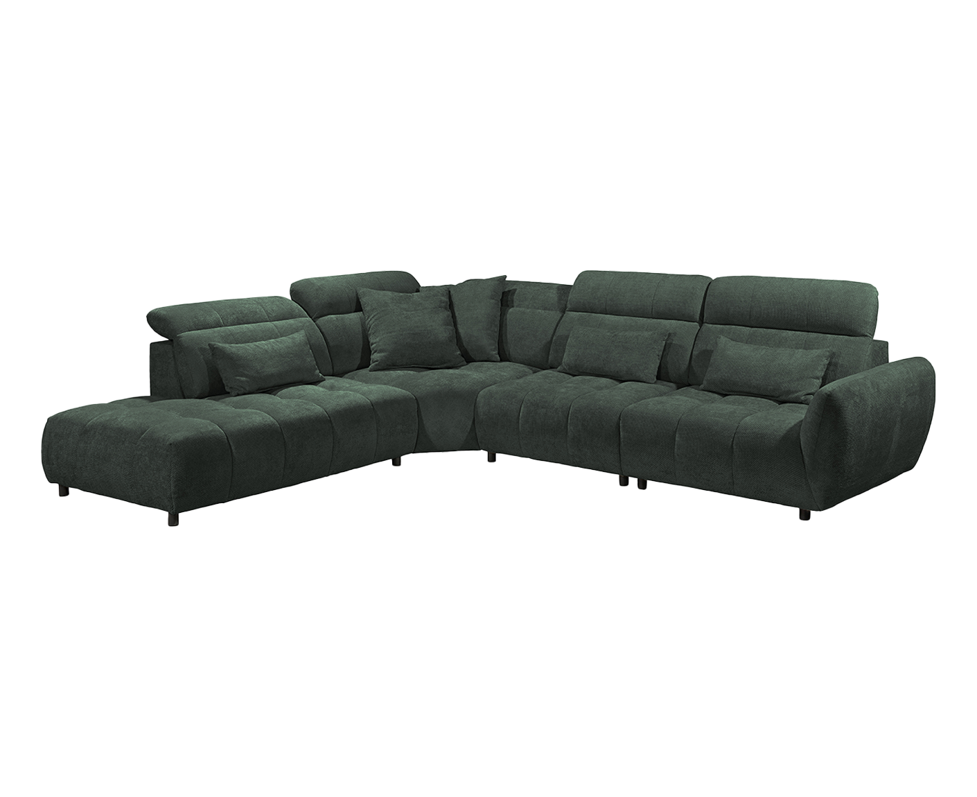 Franklin Ecksofa 339 x 285 cm, mit verstellbaren Kopfstützen