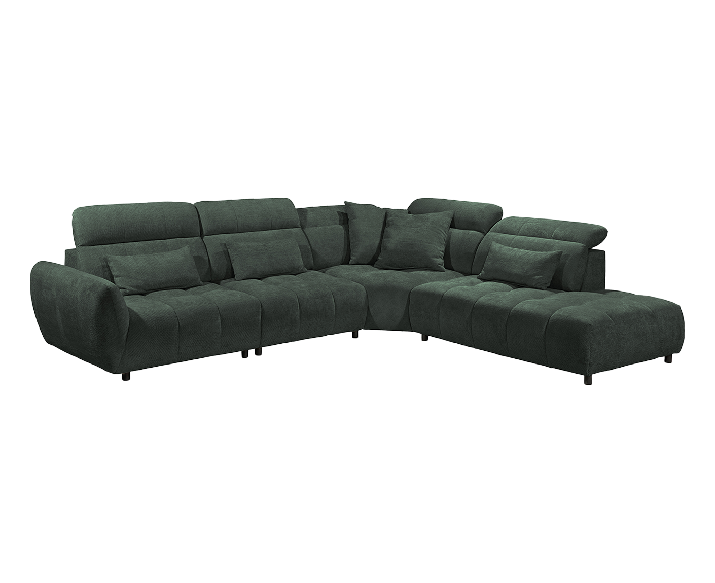 Franklin Ecksofa 339 x 285 cm, mit verstellbaren Kopfstützen