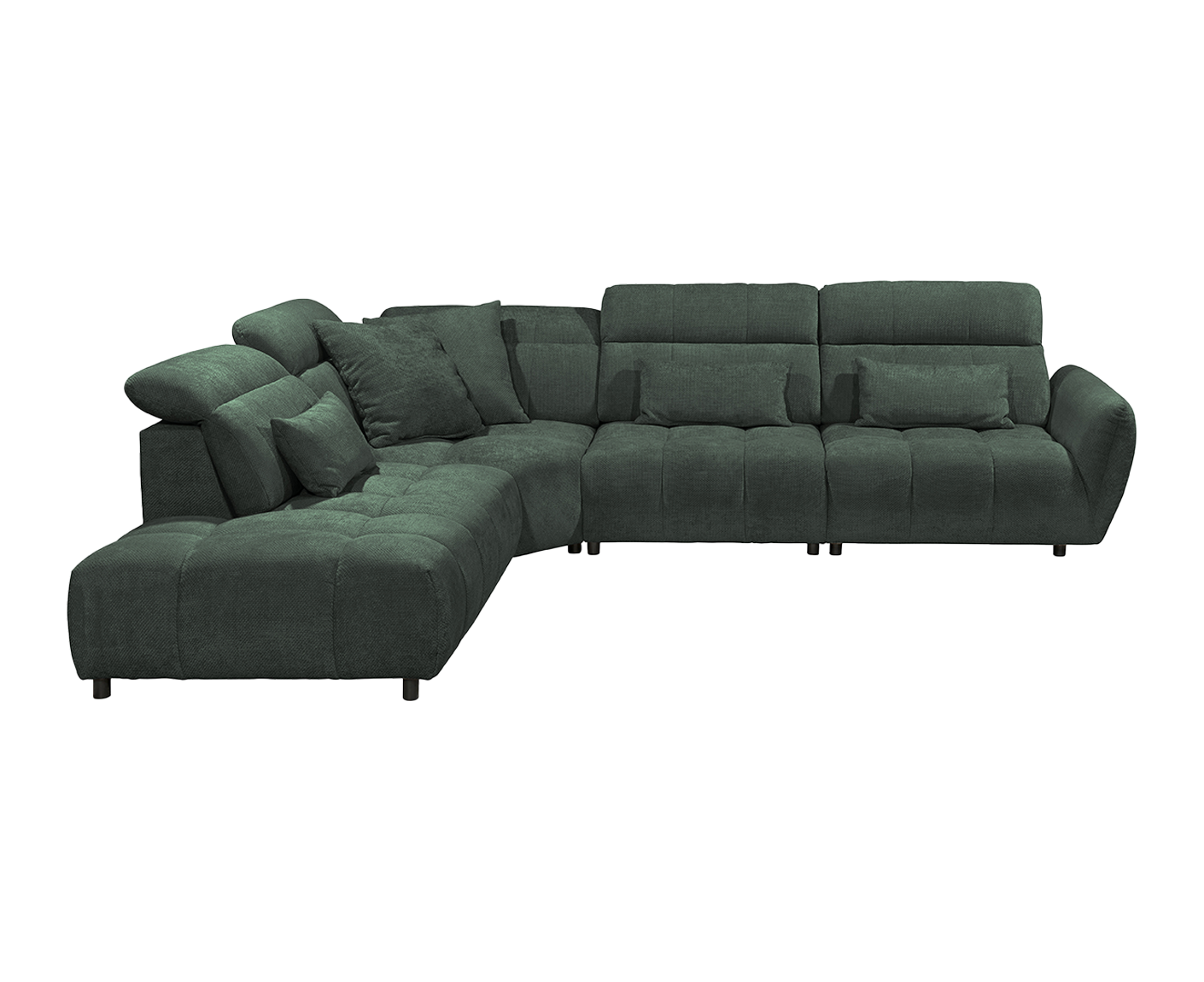 Franklin Ecksofa 339 x 285 cm, mit verstellbaren Kopfstützen
