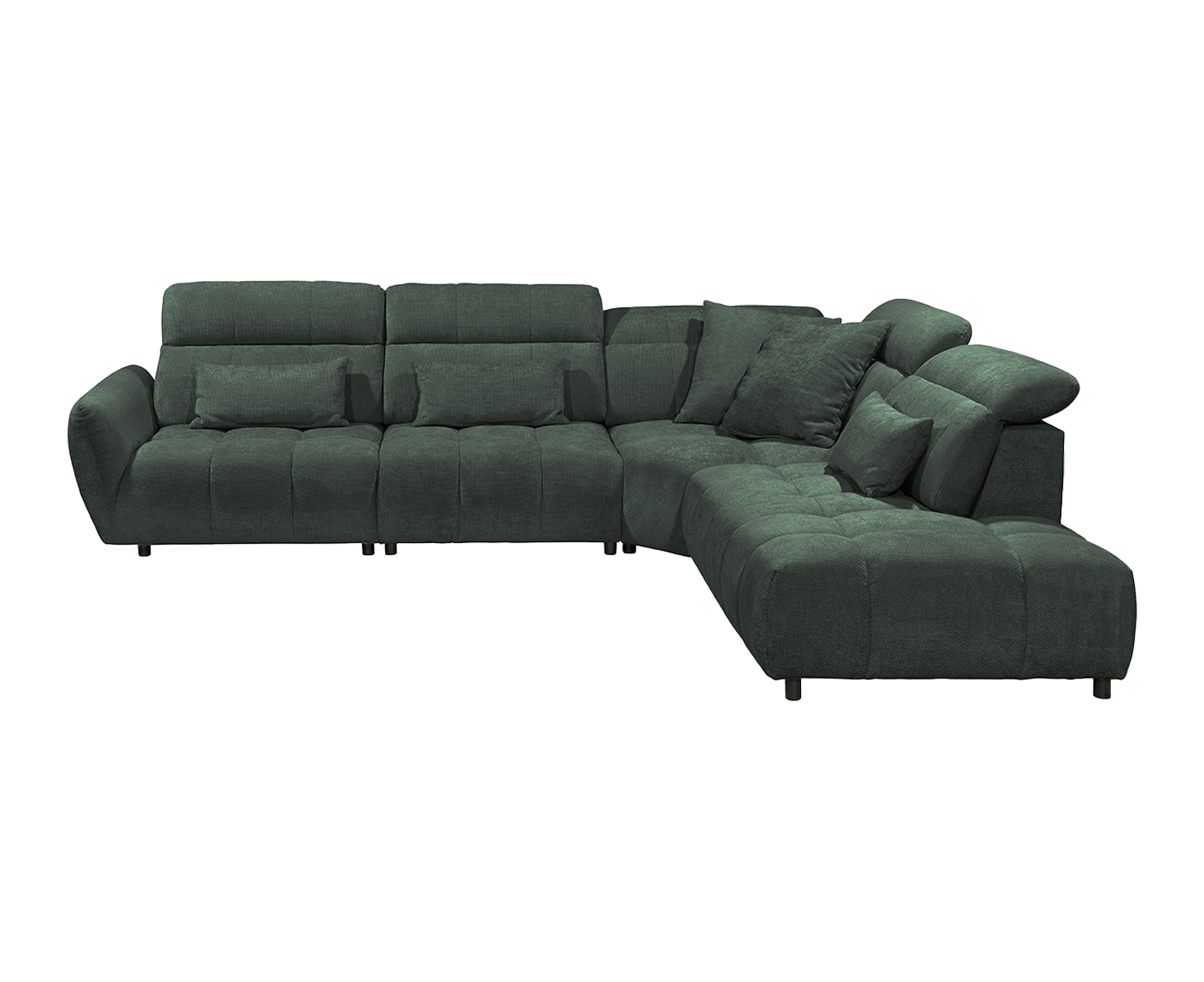 Franklin Ecksofa 339 x 285 cm, mit verstellbaren Kopfstützen