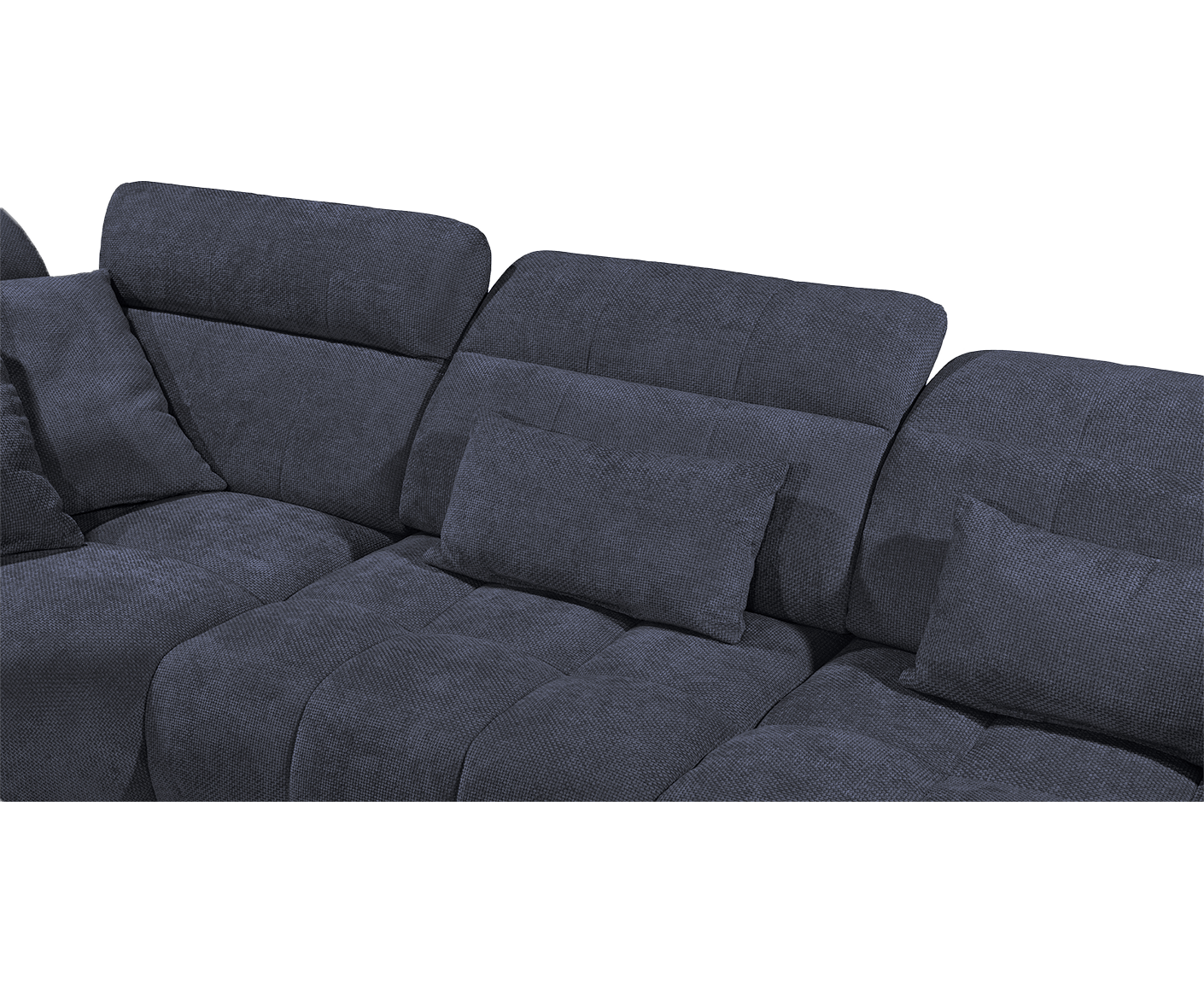 Franklin Ecksofa 339 x 285 cm, mit verstellbaren Kopfstützen